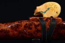 Redwood Burl Native American Flute, Minor, Mid G-4, #F15C